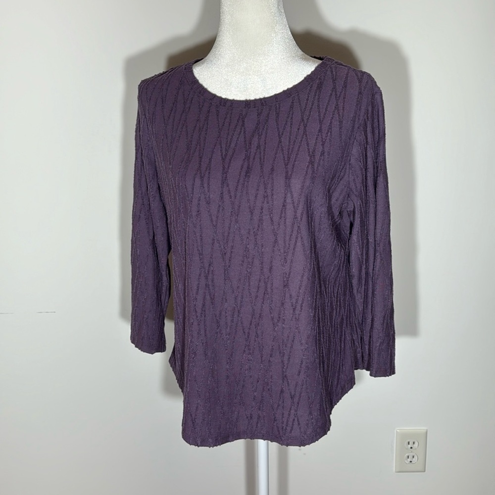 Simply Vera Purple Long Sleeve Shirt - Size Large
